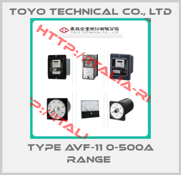 TOYO Technical co., Ltd-Type AVF-11 0-500A range 