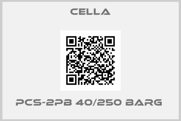 Cella-PCS-2PB 40/250 Barg 