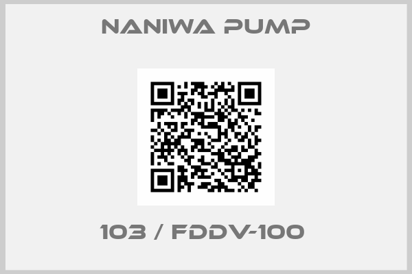 NANIWA PUMP-103 / FDDV-100 