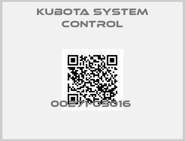 Kubota System Control-00271-05016 