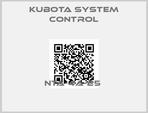 Kubota System Control-NTA-4A-25 