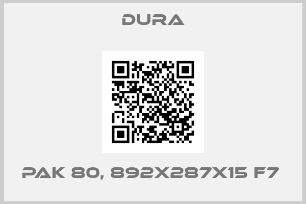 Dura-Pak 80, 892X287X15 F7 