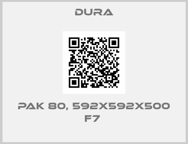 Dura-Pak 80, 592X592X500 F7 