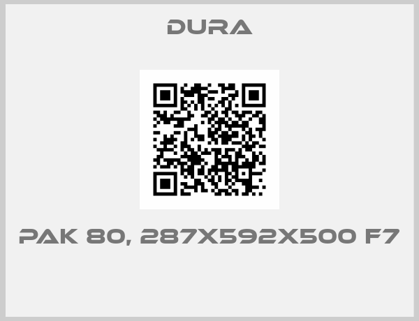 Dura-Pak 80, 287X592X500 F7 