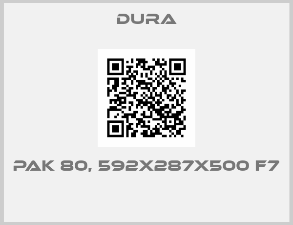 Dura-Pak 80, 592X287X500 F7 