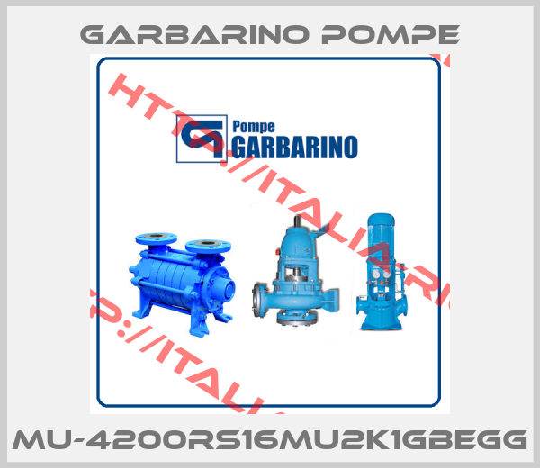 Garbarino Pompe-MU-4200RS16MU2K1GBEGG