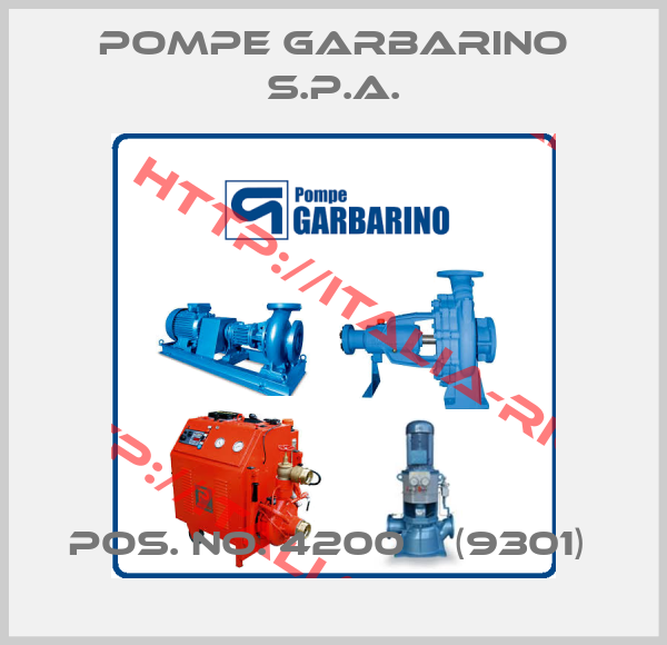 Pompe Garbarino S.P.A.-pos. no. 4200    (9301) 