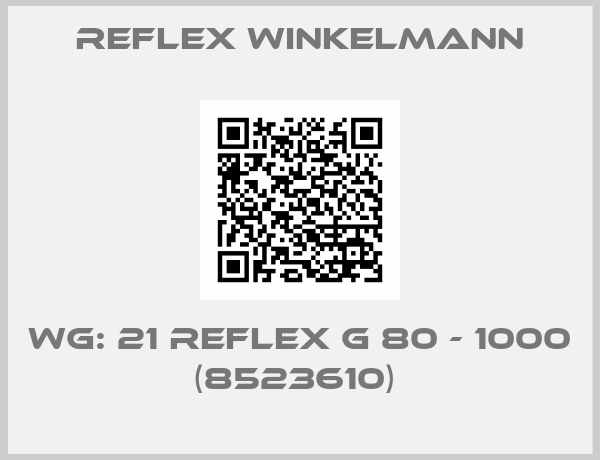 Reflex Winkelmann-WG: 21 Reflex G 80 - 1000   (8523610) 