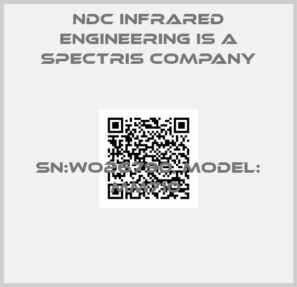 NDC Infrared Engineering is a Spectris company-SN:WO26790, Model: MM710 