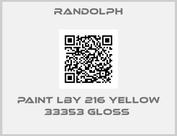 RANDOLPH-Paint LBY 216 Yellow 33353 Gloss 