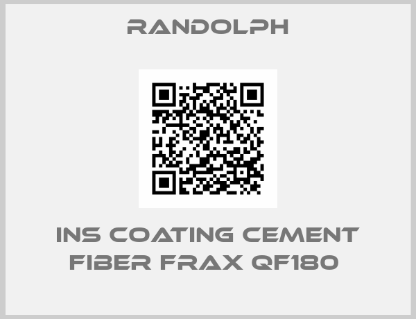 RANDOLPH-INS coating cement fiber frax QF180 
