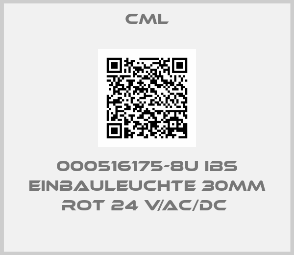 CML-000516175-8U IBS EINBAULEUCHTE 30MM ROT 24 V/AC/DC 