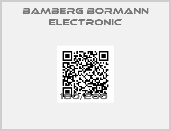 Bamberg Bormann Electronic-180/200 