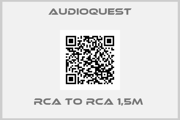 AudioQuest-RCA TO RCA 1,5M 