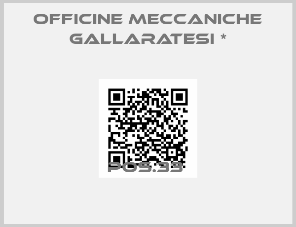 Officine Meccaniche Gallaratesi *-POS.33 