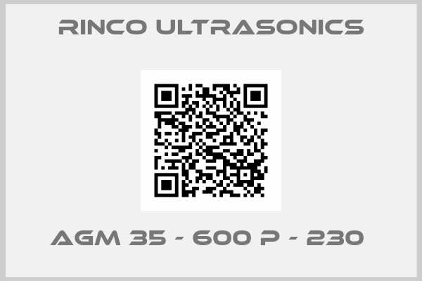 Rinco Ultrasonics-AGM 35 - 600 P - 230 