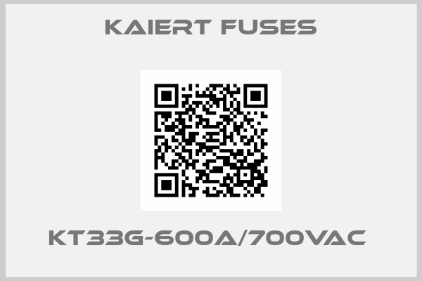 Kaiert Fuses-KT33g-600A/700VAC 
