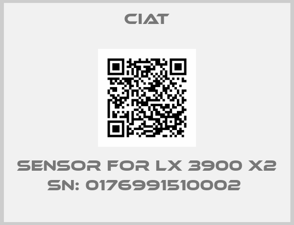 Ciat-Sensor for LX 3900 X2 SN: 0176991510002 
