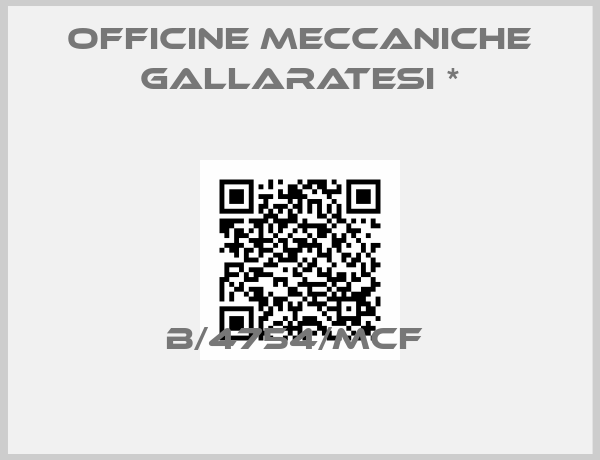 Officine Meccaniche Gallaratesi *-B/4754/mcf 