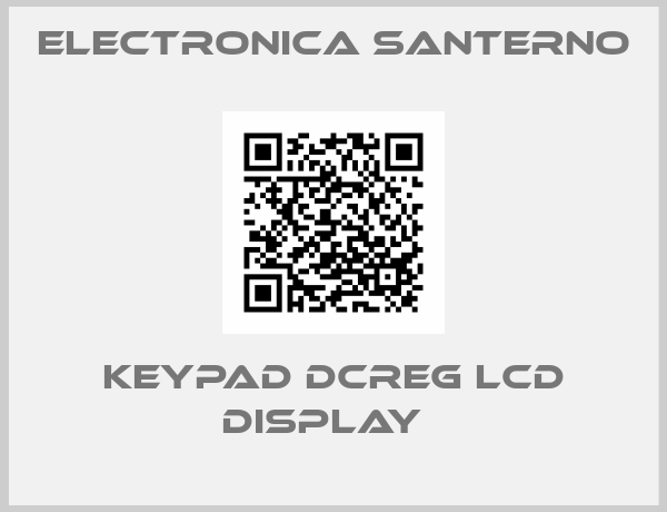 Electronica Santerno-Keypad DCREG LCD display  