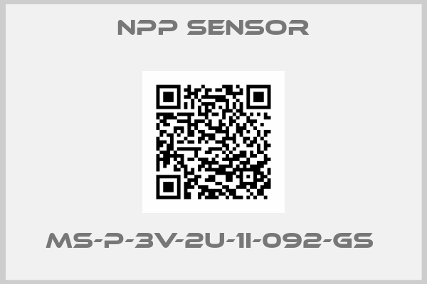 NPP SENSOR-MS-P-3V-2U-1I-092-GS 