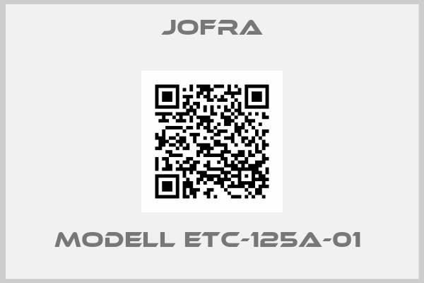 Jofra-Modell ETC-125A-01 
