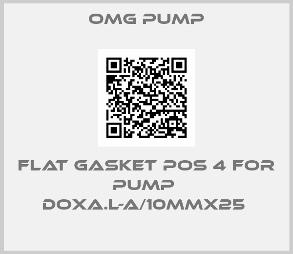 Omg Pump-FLAT GASKET POS 4 for pump  DOXA.L-A/10MMX25 