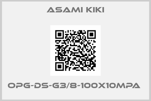 Asami Kiki-OPG-DS-G3/8-100X10MPa 
