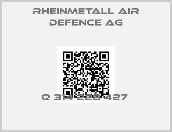 Rheinmetall air defence ag-Q 314 228 427 