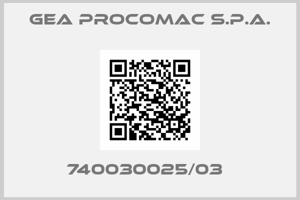 GEA Procomac S.p.A.-740030025/03  
