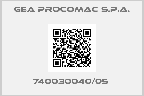 GEA Procomac S.p.A.-740030040/05 