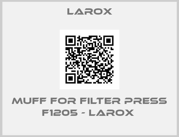 Larox-muff for Filter press F1205 - Larox 