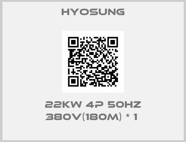 Hyosung-22kW 4P 50Hz 380V(180M) * 1 