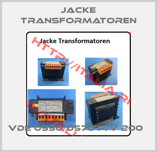 Jacke Transformatoren-VDE 0550/0570 P/V 200  