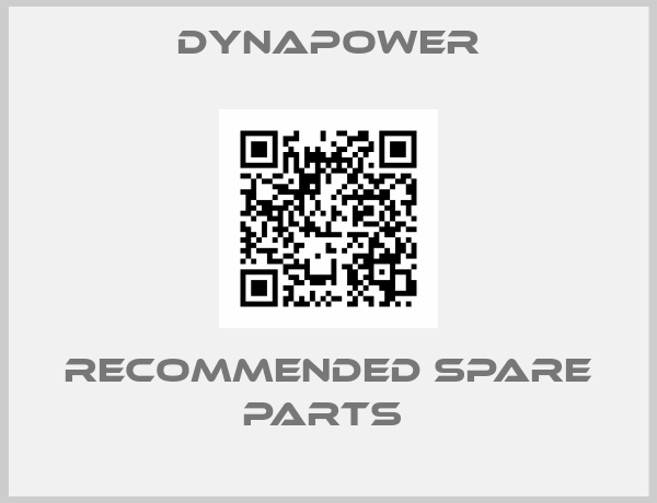 Dynapower-Recommended Spare Parts 