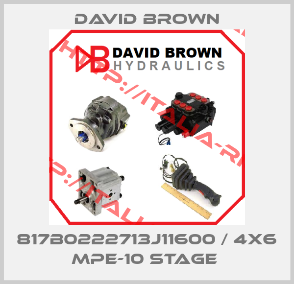 David Brown-817B0222713J11600 / 4X6 MPE-10 STAGE 