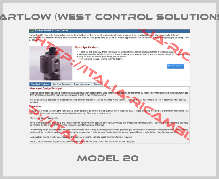 Partlow (West Control Solutions)-model 20 