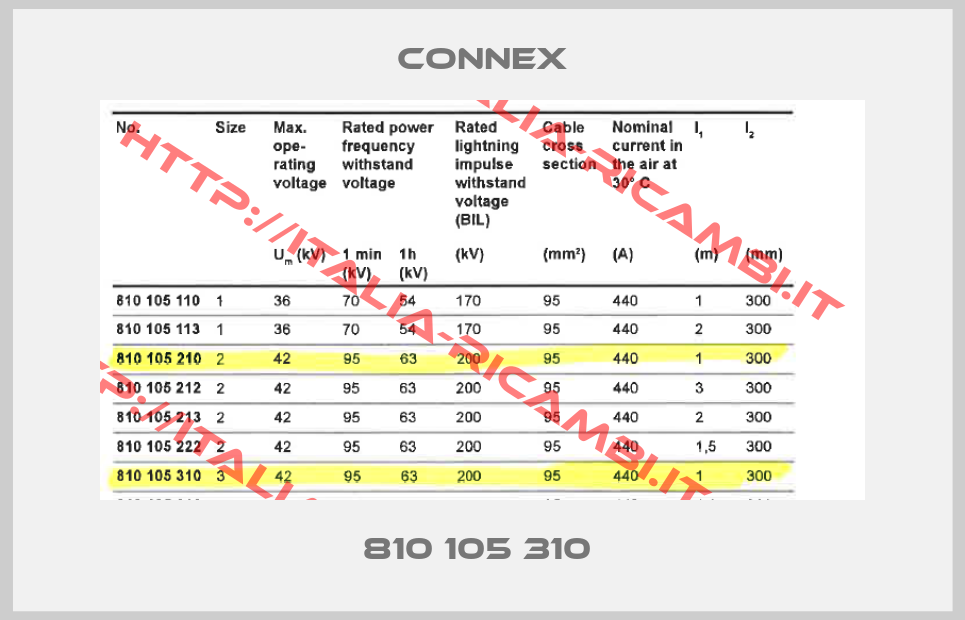 Connex-810 105 310 