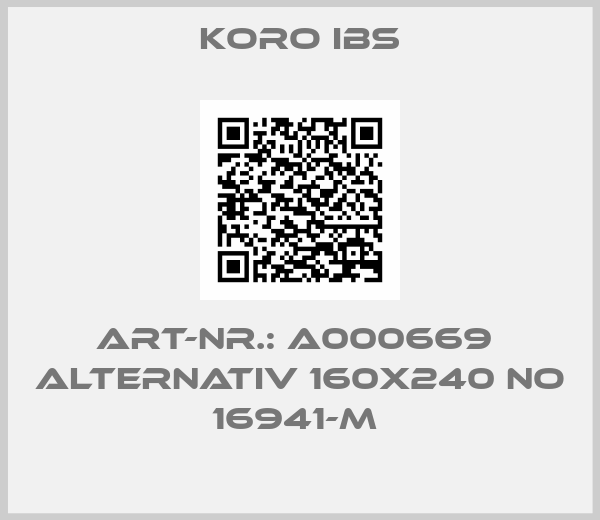 Koro IBS-Art-Nr.: A000669  alternativ 160x240 NO 16941-M 
