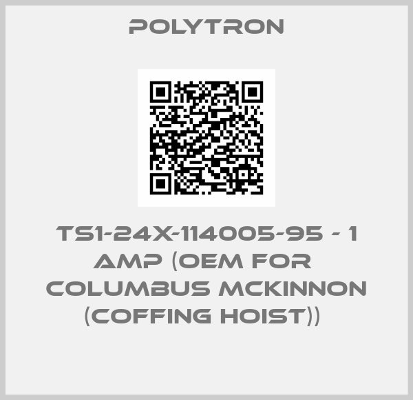 Polytron-TS1-24X-114005-95 - 1 AMP (OEM for  Columbus McKinnon (Coffing Hoist)) 