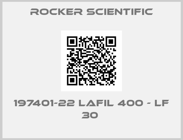 Rocker Scientific-197401-22 LAFIL 400 - LF 30 