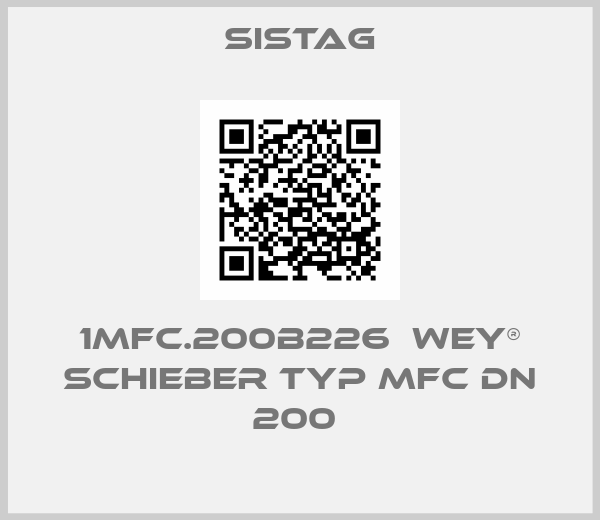 Sistag-1MFC.200B226  WEY® SCHIEBER TYP MFC DN 200 