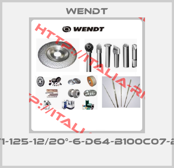 Wendt-1V1-125-12/20°-6-D64-B100C07-20 