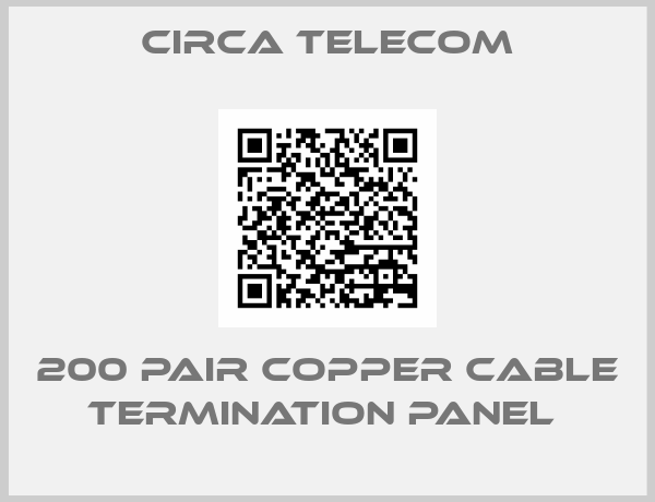 Circa Telecom-200 PAIR COPPER CABLE TERMINATION PANEL 