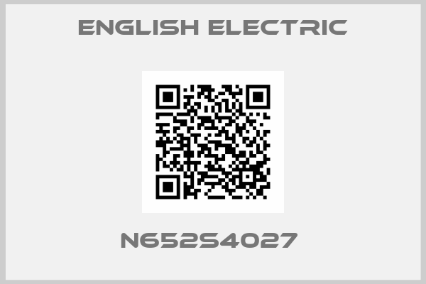 English Electric-N652S4027 