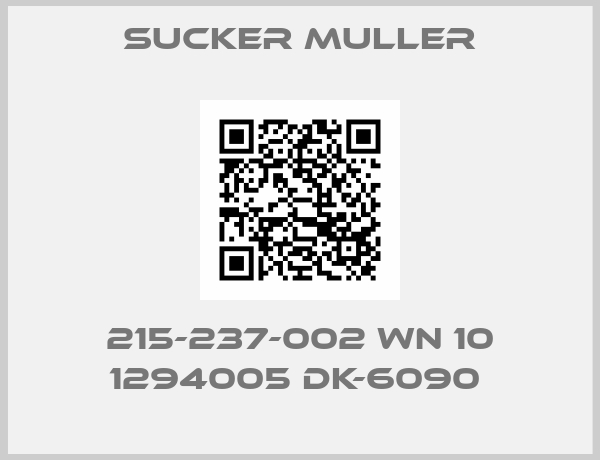 Sucker Muller-215-237-002 WN 10 1294005 DK-6090 