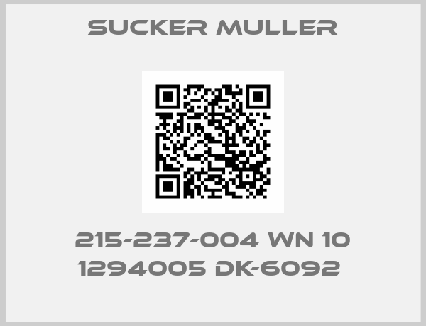 Sucker Muller-215-237-004 WN 10 1294005 DK-6092 