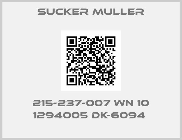 Sucker Muller-215-237-007 WN 10 1294005 DK-6094 