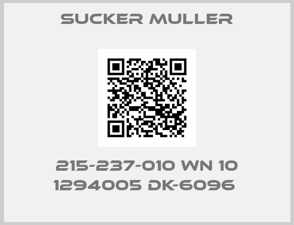 Sucker Muller-215-237-010 WN 10 1294005 DK-6096 