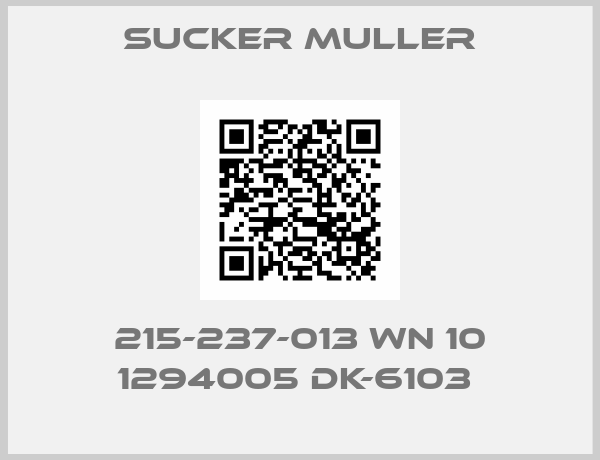 Sucker Muller-215-237-013 WN 10 1294005 DK-6103 